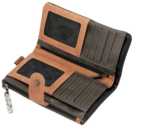 Portofel casual, dama, ANEKKE 39789-907, maro, piele ecologica